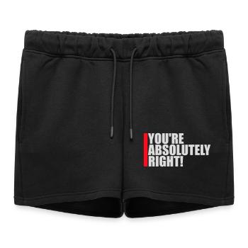Tu as tout à fait raison, logo drôle d’IA sarcastique - Short de survêtement femme premium - noir - Devant - AI Model Female 172 light (172cm)