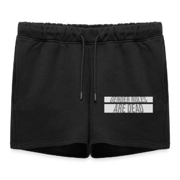 Gender Roles Are Dead Statement Freedom Saying - Women’s Premium Organic Sweatshorts - black - Front - AI Model Female 172 light (172cm)