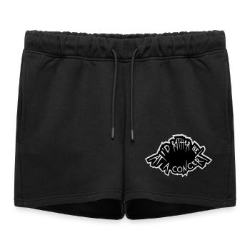 Je préférerais être à un concert Lustig Musik Konzert - Short de survêtement femme premium - noir - Devant - AI Model Female 172 light (172cm)