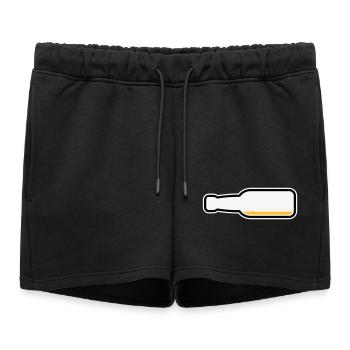 Bouteille de bière vide (Symbole bière bière / 3C) - Short de survêtement femme premium - noir - Devant - AI Model Female 172 light (172cm)