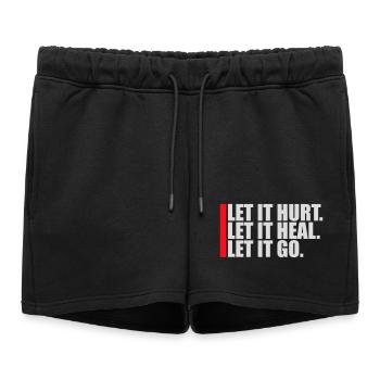 Laisse faire mal Laisse ça guérir Laisse partir Inspirant - Short de survêtement femme premium - noir - Devant - AI Model Female 172 light (172cm)