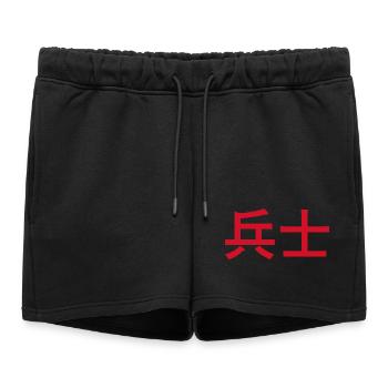 Guerrier - Short de survêtement femme premium - noir - Devant - AI Model Female 172 light (172cm)
