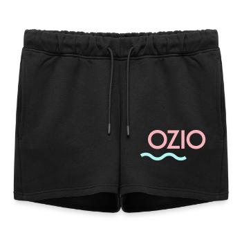 OZIO - Short de survêtement femme premium - noir - Devant - AI Model Female 172 light (172cm)