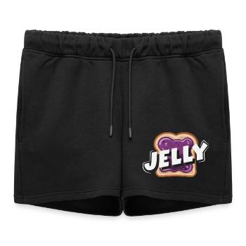 Look Partner Beurre de Cacahuète & Confiture Design - Short de survêtement femme premium - noir - Devant - AI Model Female 172 light (172cm)