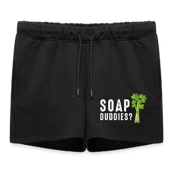 Soap Buddies Céleri rient - Short de survêtement femme premium - noir - Devant - AI Model Female 172 light (172cm)