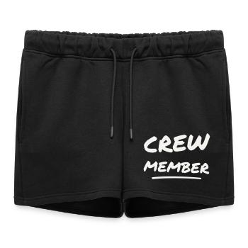 Crew Member Brush Lettering - Team Staff Event - Women’s Premium Organic Sweatshorts - black - Front - AI Model Female 172 light (172cm)