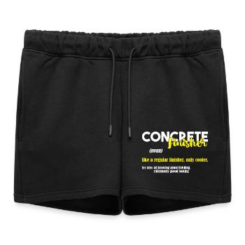 Concrete Concrete Paver Concrete Mixer - Women’s Premium Organic Sweatshorts - black - Front - AI Model Female 172 light (172cm)