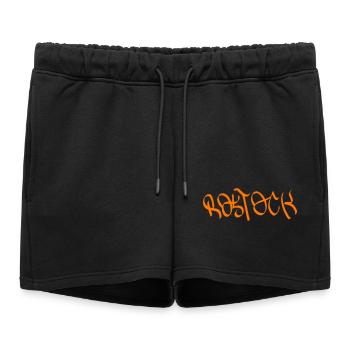 Rostock Graffiti Orange - Short de survêtement femme premium - noir - Devant - AI Model Female 172 light (172cm)