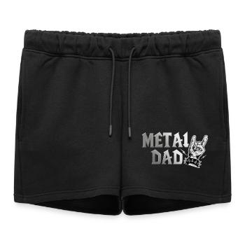 Metal Dad Cadeau Papa Heavy Metal Rock - Short de survêtement femme premium - noir - Devant - AI Model Female 172 light (172cm)