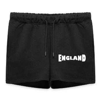 England - Women’s Premium Organic Sweatshorts - black - Front - AI Model Female 172 light (172cm)
