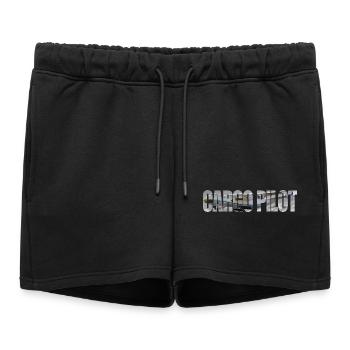 Pilote cargo An-225 - Short de survêtement femme premium - noir - Devant - AI Model Female 172 light (172cm)