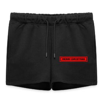 Joyeux Noël - Short de survêtement femme premium - noir - Devant - AI Model Female 172 light (172cm)