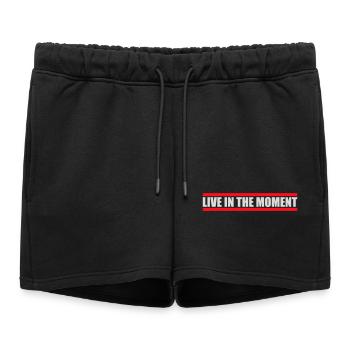 Vivre dans l’instant Pleine conscience de la présence - Short de survêtement femme premium - noir - Devant - AI Model Female 172 light (172cm)