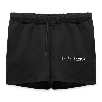 Origines de la Caroline du Nord : Heart State Pride USA - Short de survêtement femme premium - noir - Devant - AI Model Female 172 light (172cm)