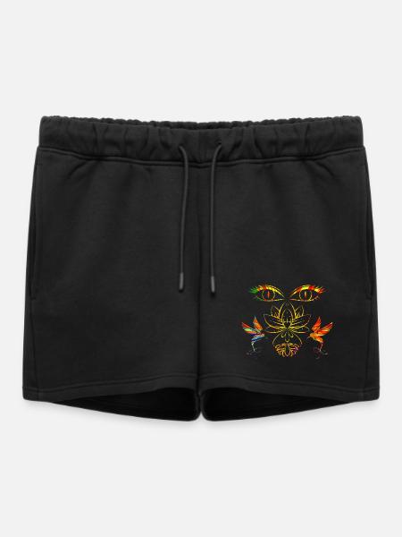 Visage zen - Short de survêtement femme premium - noir