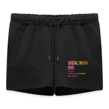 Travail social Travail social Travail social - Short de survêtement femme premium - noir - Devant - AI Model Female 172 light (172cm)