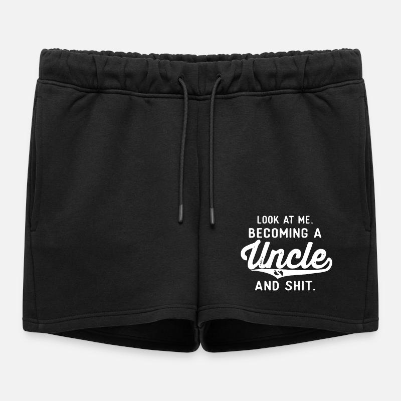 Becoming an Uncle — Bold Script - Women’s Premium Organic Sweatshorts - black