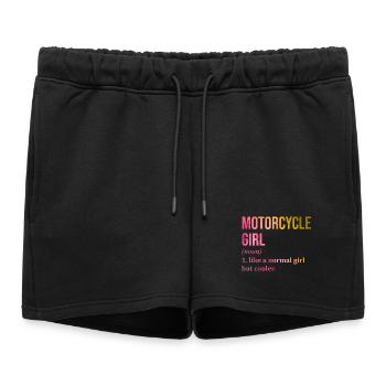 Moto Moto Moto Moto - Short de survêtement femme premium - noir - Devant - AI Model Female 172 light (172cm)