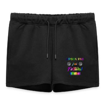 j peux pas j ai festival - Short de survêtement femme premium - noir - Devant - AI Model Female 172 light (172cm)