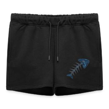 POISSON. POISSON D'AVRIL - Short de survêtement femme premium - noir - Devant - AI Model Female 172 light (172cm)