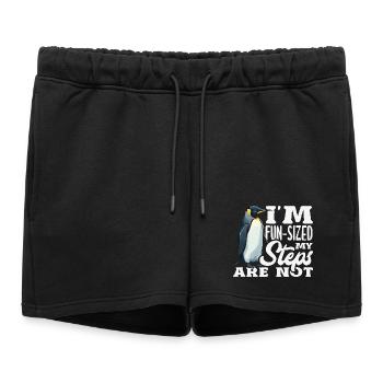 Attends-moi, j’ai de petites jambes - Short de survêtement femme premium - noir - Devant - AI Model Female 172 light (172cm)