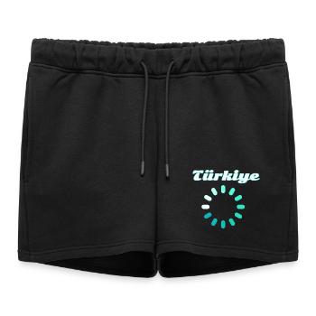 Turkey Charging Circle Turquoise - Women’s Premium Organic Sweatshorts - black - Front - AI Model Female 172 light (172cm)