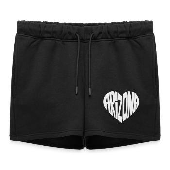 Faute de frappe de l’Arizona Heart - Short de survêtement femme premium - noir - Devant - AI Model Female 172 light (172cm)
