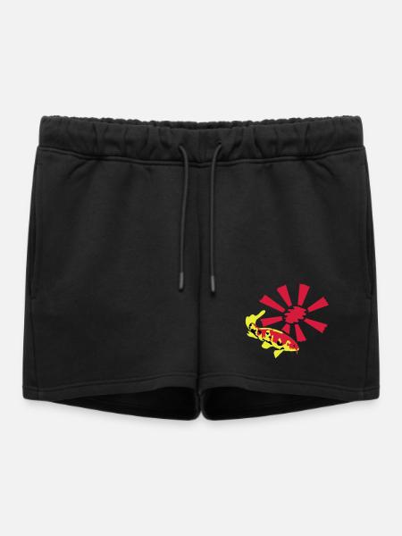 Koi Carp - Women’s Premium Organic Sweatshorts - black