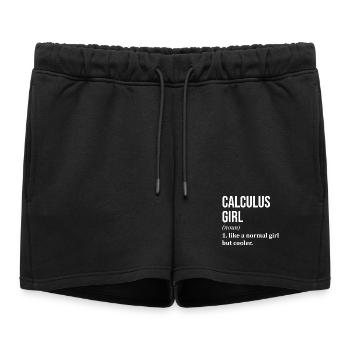 Calcul différentiel Calcul différentiel Calcul - Short de survêtement femme premium - noir - Devant - AI Model Female 172 light (172cm)