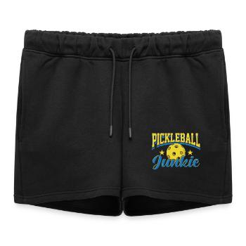 Design sportif rétro de Pickleball Junkie - Short de survêtement femme premium - noir - Devant - AI Model Female 172 light (172cm)