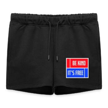 Sois gentil, c’est une déclaration de gentillesse gratuite qui dit - Short de survêtement femme premium - noir - Devant - AI Model Female 172 light (172cm)