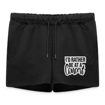 Je préférerais être à un concert Lustig Musik Konzert - Short de survêtement femme premium - noir - Devant - AI Model Female 172 light (172cm)