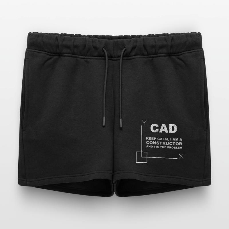 CAD Keep Calm Constructor Engineering Women’s Premium Organic Sweatshorts