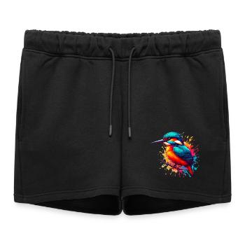 Martin-pêcheur - Short de survêtement femme premium - noir - Devant - AI Model Female 172 light (172cm)
