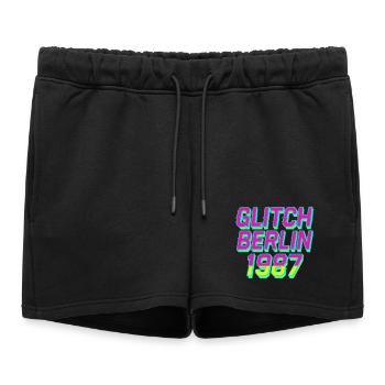 Glitch, Berlin 1987 - Short de survêtement femme premium - noir - Devant - AI Model Female 172 light (172cm)