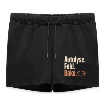 Typographie des tartes autolysées pliées - Short de survêtement femme premium - noir - Devant - AI Model Female 172 light (172cm)