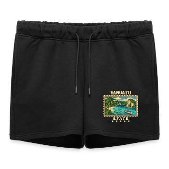 Marque de voyage vintage Vanuatu Efate - Short de survêtement femme premium - noir - Devant - AI Model Female 172 light (172cm)