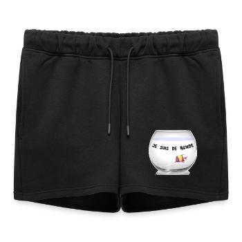 Poisson - Short de survêtement femme premium - noir - Devant - AI Model Female 172 light (172cm)