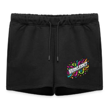 Disguised Confetti Streamers Carnival - Women’s Premium Organic Sweatshorts - black - Front - AI Model Female 172 light (172cm)