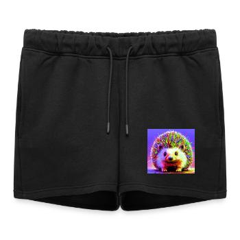 hérisson - Short de survêtement femme premium - noir - Devant - AI Model Female 172 light (172cm)
