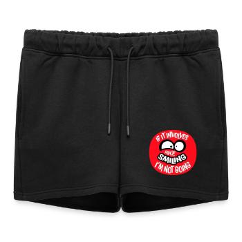 S’il s’agit d’un faux sourire, je ne vais pas le dire - Short de survêtement femme premium - noir - Devant - AI Model Female 172 light (172cm)