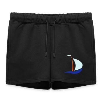 bateau à voile - Short de survêtement femme premium - noir - Devant - AI Model Female 172 light (172cm)