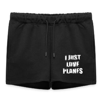 J’adore les avions - Short de survêtement femme premium - noir - Devant - AI Model Female 172 light (172cm)