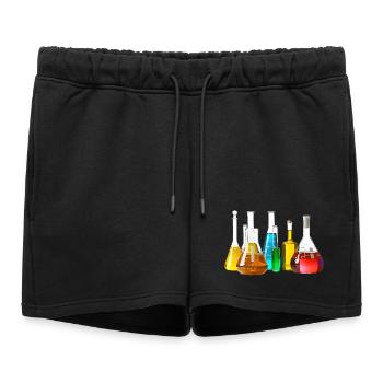 Collection de verrerie de laboratoire colorée - Short de survêtement femme premium - noir - Devant - AI Model Female 172 light (172cm)