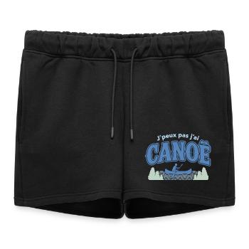 J'peux pas j'ai CANOE - Short de survêtement femme premium - noir - Devant - AI Model Female 172 light (172cm)