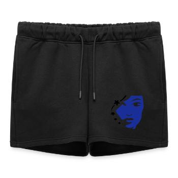 Visage de fille Visage de femme - Short de survêtement femme premium - noir - Devant - AI Model Female 172 light (172cm)