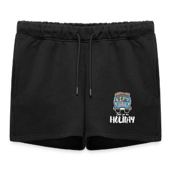 Vacances vacances Voyage Voyage Camping Drôle - Short de survêtement femme premium - noir - Devant - AI Model Female 172 light (172cm)