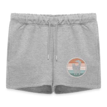 Chats Chats - Short de survêtement femme premium - gris chiné - Devant - AI Model Female 172 light (172cm)