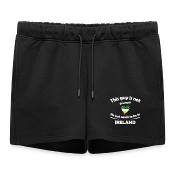 Holidays in Ireland - Women’s Premium Organic Sweatshorts - black - Front - AI Model Female 172 light (172cm)