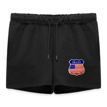 Dallas ÉTATS-UNIS Armoiries Drapeaux - Short de survêtement femme premium - noir - Devant - AI Model Female 172 light (172cm)